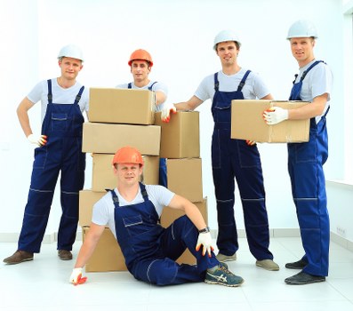 Professional removals van prepared for a local move