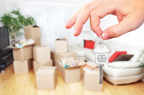 Furniture dismantling and careful loading during a Belgravia office move