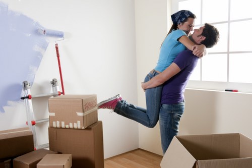 Unloading office furniture and equipment at a new Belgravia workspace