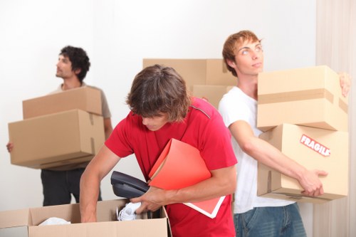 Furniture and boxes being prepared for a Belgravia move