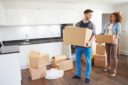Local removal van handling furniture in Belgravia
