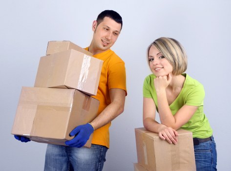 Packed boxes and moving supplies ready for a central London house move