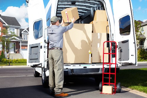 Local moving team handling packing in a central London residence