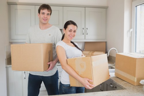 Removal service loading belongings for a central London move in Belgravia